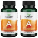 Swanson Vitamini 10.000 IU (3,000 mcg RAE) Bone, Skin Health, Vision Support & Immune System Function - High Abxia Vitamin A 250 Softgels (2 Pack)