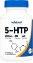 Nutricost 5-HTP 200 mg, 60 Vejetaryen Capsules (5-Hydroxytryptophan) - Non-GMO & Gluten Free