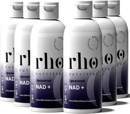 Rho Beslenme Liposomal NAD+ - Sıvı Supplement Aborpsiyona Yardımcı Olmak için Tasarlandı - NAD+ Aktif Formu Normal Hücre Sağlığı, Sağlıklı Ağlama, Enerji Metabolism & Vitality - 6 Pack