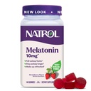 Natrol Melatonin Gummies, Sleep Support for Yetişkinler, Melatonin 10 mg, 140 Strawberry-Flavored, Up to 70 Days