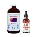 LIQUIDHEALTH Neurologic Nootropic Focus Supplement & Organik Me12 5000 Telefon Vitamini Immune Desteği için Tart Cherry Juice, Geliştirilmiş Memory & Concentration, Natural Energy, Genel Sağlık, Genel Sağlık, Genel Sağlık