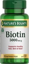 Nature's Bounty Biotin 5.000 mcg Caps, 72 ct