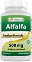 En İyi Doğallar Alfalfa Green Super Food 500 mg 180 Capsules (180 Kont (1.5 km)