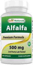En İyi Doğallar Alfalfa Green Super Food 500 mg 180 Capsules (180 Kont (1.5 km)