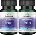 Swanson Sunaktif Demir 15 Milligram 90 Capsules (2 Pack)