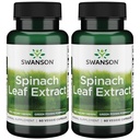 Swanson Spinach Leaf Extract - Herbal Supplement Genel Sağlık - Yeşil Gıdalar Formula w / Beneficial Thylakoids & Chlorophyll - (60 Veggie Capsules, 650 mg each) (2 Pack)