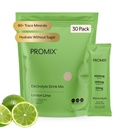 ProMix Beslenme Elektrolytes Toz Paketleri - Sugar Free, Zero Calorie, Stevia Free, Fasting Friendly, Natural Himalaya Pink Salt - Lemon Lime - 30 Hizmetler (Paket 30)