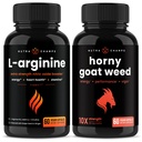 NutraChamps L-Arginine Capsules ve Horny Goat Weed Capsules 2 Pack Sche
