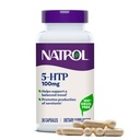 Natrol Mood + Stress 5-HTP 100 mg, Dietary Supplement for a Balanced Mood, Capsules for Adults, 30 Capsules, Up to a 30 Day Supply