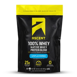 Yüzde 100 Whey Protein Tozu - Post Workout Whey proteini, Zero Yapay Flavors & Sweeteners, Gluten Free, 5.5g BCAA, 2.6g Leucine, Unflavored 2 lb