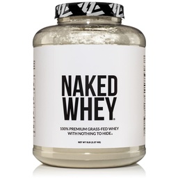 NAKED WHEY 5LB 100% Grass Fed Unflavored Whey protein Toz - Sadece 1 Malzemeler, Undenatured - Hayır GMO, Soy veya Gluten - Hiçbir Preservatives - Kas Büyüme ve Kurtarmayı Destekleyin - 76 Hizmetler
