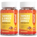 Turmeric Curcumin Gummies 500mg for Adults, with Black Pepper, Ginger Root, Vitamine C, Low Sugar Fruit Gummies, Orange Flavor - 120 Counts