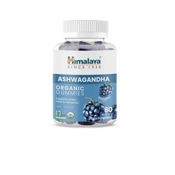 Himalaya Ashwagandha Organik Gummies, KSM-66 Organik Ashwagandha Stres Yardımı, Enerji ve Rahatlama ile Yardım etmek için, 60 Gummies with Delicious BlackBerry Flavor