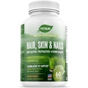 100 Saf Saç, Skin ve Nails Biotin Super Mix Formula ile Vitaminler, Hem Kadınlar hem de Erkekler için Saç, Skin ve Nail Sağlığını Desteklemek için Tasarlandı