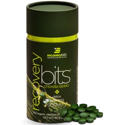 RECOVERYbits - Organik Chlorella Tabletler - Plant-Based Algae Superfood - Chlorophyll - Cracked Hücre Duvar - Enerji - Immune System - Detox - DW - Vegan - 360 Tablet - Küçük Canister - 360 Tablet
