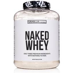 NAKED Vanilla Whey Protein Toz - All Natural Grass Fed Whey Protein Toz, Vanilla Flavor, Organik Coconut Şeker, 5Lb Bulk, GMO-Free, Soy Free, Gluten Free - 61 Hizmetler