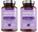Vitamin Bounty Elderberry Immune Support - with Zinc, Vitamin C & Echinacea, Advanced 5-in-1 Blend, Powerful Antioxidant, Supports Whole Body Balance, Non-GMO - 60 Capsules, 2 Pack