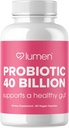 Lumen Naturals Probiotics 40 Billion CFU | Probiotics for Women & Men | Supports Digestion, Gut Health & Immune System with Digestive Enzymes - 60 Veggie Count