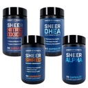 Sheer Ultimate Stack - Erkekler için DHEA 100 mg & Nitrik Çimento Supplement & Sheer DJed & Sheer Alpha