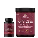 Eski Beslenme Multi Collagen Advanced Capsules, Kas, 90 Kont + Multi Collagen protein Toz, Unflavored, 45 Hizmetler