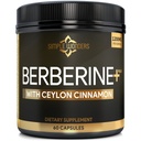 Berberine 1200 mg HCL Plus Ceylon Cinnamon Capsules - Metabolic & Immune Support Berberine Supplement, AMPK Metabolic Activator Kompleks, Cardiovascular Destek - Berberine HCL 1200 mg Capsules