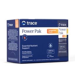 Trace Minerals Power Pak Multivitamin ve Multimineral Packets - Elektrolyte Support - 1200 mg C Plus 70 Tangerine Flavor - 30 Packets