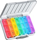 Zoksi Moisture-Proof Pill Organizer 3 Times a Day, Sealed Weekly Pill Box 7 Day, Large Daily Pill Box Organizer, Travel Medicine Organizer, Portable Pill Container with 21 Compartments to Hold Meds