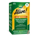 Nature's Way Alive! Max6 Potency Adult Complete Multivitamin with Iron, Antioxidant Vitamins A, C, E, B-Vitamins Including Methylated B12 & Folate, Energy Metabolism Support*, 90 Capsules