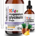 Çocuklar için Magnezyum Glycinate Liquid Drops – Sugar Free Liquid Magnezyum Drops, Happy Calm for Kids Calming Supplement Kompleksi – Çocuklar ve Nighttime Sleep için Magnezyum, Pineapple Flavor 2 Fl Oz.