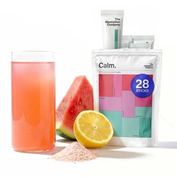 Calm Drink Mix - Relaxation Aid with, Ashwagandha, L-Theanine, & Vitamin D - Erkekler ve Kadınlar için Cortisol Yönetmeliği ve Mood - Watermelon Lemonade Flavor 28 Sticks