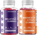 Vitamatic Magnezyum Gummies & Melatonin Gummies Combo - 60 Kont Her Şey