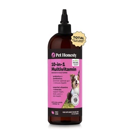 Köpekler için Salmon Yağı ile Köpek Multivitamin Tamamı - Antimon Oil for Dogs - Alerji Itch Relief, Digestion, Skin & Coat Health, Liquid Supplement - Dog Food Topper Bone Broth with Prebiyotiks (12 oz)