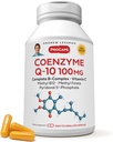 ANDREW LESSMAN Coenzyme Q-10 100 mg 30 Capsules - Enerji Üretimi ve En İyi Temel Organ Fonksiyonu, Anti-Oxidant Support, Apleted by Aging, Plus B-Complex. Swallow Capsules kolay
