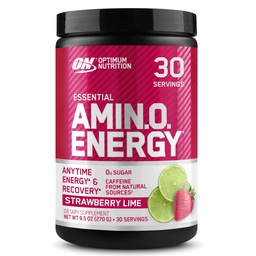 Optimum Nutrition Amino Energy - Pre Workout with Green Tea, BCAA, Amino Acids, Keto Friendly, Green Coffee Extract, Energy Powder - Strawberry Lime, 9.5 Ounce, 30 Servings (Packaging May Vary)