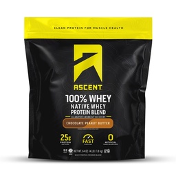 Yüzde 100 Whey Protein Tozu - Post Workout Whey proteini, Zero Yapay Flavors & Sweeteners, Gluten Free, 5.5g BCAA, 2.6g Leucine, Essential Reese Acids, Chocolate Peanut Butter 4 lb