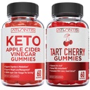 60 Keto Apple Cider Vinegar Gummies Advanced Weight Loss + 60 Tart Cherry Gummies with Celery Seed Extract