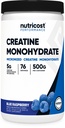 Nutricost Kretine Monohidrat Toz (Mavi Raspberry), 500 Grams (1.1 LBS)