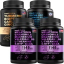 MEDCHOICE Turmeric & Ginger (120ct), Sleep Melatonin (180ct) ve Nootropic Brain (60ct) Tamam Sche - Wellness Trio for Brain, Sleep, & Immune Support - Vegan, Non-GMO, Gluten-Free-Free-GMO, Gluten-Free-Free