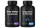 NutraChamps Liver Cleanse Capsules ve Lung Cleanse Capsules 2 Pack
