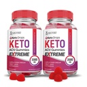 Justified Laboratories Keto Drops Keto ACV Gummies Extreme (2000 mg) - 60 Count, Pack of 2 - Made with the Mother & Vitamin B12 - Non-GMO, Vegan, Gluten Free - 60 Servings