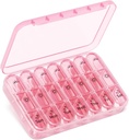 Pill Organizer 3X a Day｜Pink Perfection Portable Pill Case｜7-Day Weekly Compartment｜Stylish Travel Essential for Fashionistas｜BPA-Free Health Companion｜Luxury Bag Must-Have