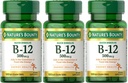 Nature's Bounty B-12 Quick Dissolve Tabletleri 500 Mcg, 300 Tabletler (3 X 100 Kont Şişe)