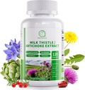 Milk Thistle Supplement, Liver Cleanse Detox & Repair Formula, 16-in-1 Herbal Liver Support Pill with Artichoke, L-Ergothioneine, Turnjujube Dandelion Extract for Liver & Antioxidant 120 Capsules