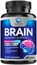 Beyin Memory Supplement Pills - Concentration için 3X Strength Nootropics, Clarity & Focus Support - Bacopa, Phosphatidylserine & DMAE, Brainfun, 60 Capsules