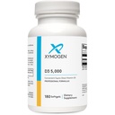 XYMOGEN D3 5000 - Bio available Vitamin D3 5000 IU (125 mcg) - Immune Health, Bone + Heart Health (180 Softgels) Destek için Yüksek Potency Vitamin D Supplement (180 Softgels)