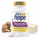 B12 1000 Mcg, B12 Vitaminleri 1000 Mcg Metabolism, Enerji Üretimi ve Nervous Sistem Desteği, 90 Chewable Tablet - 1 Tablet Oda, Non-GMO & Gluten Free