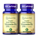 Puritan'ın Gurur Premium SunviteTM Mega-Potency Vitamin D3 10.000 IU, Sağlıklı Kemikler için Diyetsel Tamam, Dişler ve Immune Sistem Desteği, 100 Hızlı Yayın Softgels