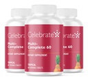 Vitaminler Multi-Complete Chewables, 60 mg Iron - Günlük Bariatrik Kol Gaztrektomi ve Gaztrik Bypass Cerrahi Hastaları - Temel Vitaminler ve Mineraller - Tropikal (180 Tablet)