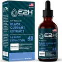 E2H Natural Black Currant Extract, Cold Pressed Black Currant Tohum - Immune System Health - Fast Absorbing Liquid - 2 Fl Oz Oz