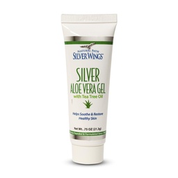Doğal Pat Silver Wings 200ppm Silver ile Aloe Vera Gel ve Çay Ağacı Petrol - Soothing Skin Care - 0.75 oz